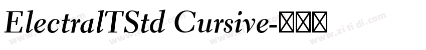 ElectralTStd Cursive字体转换